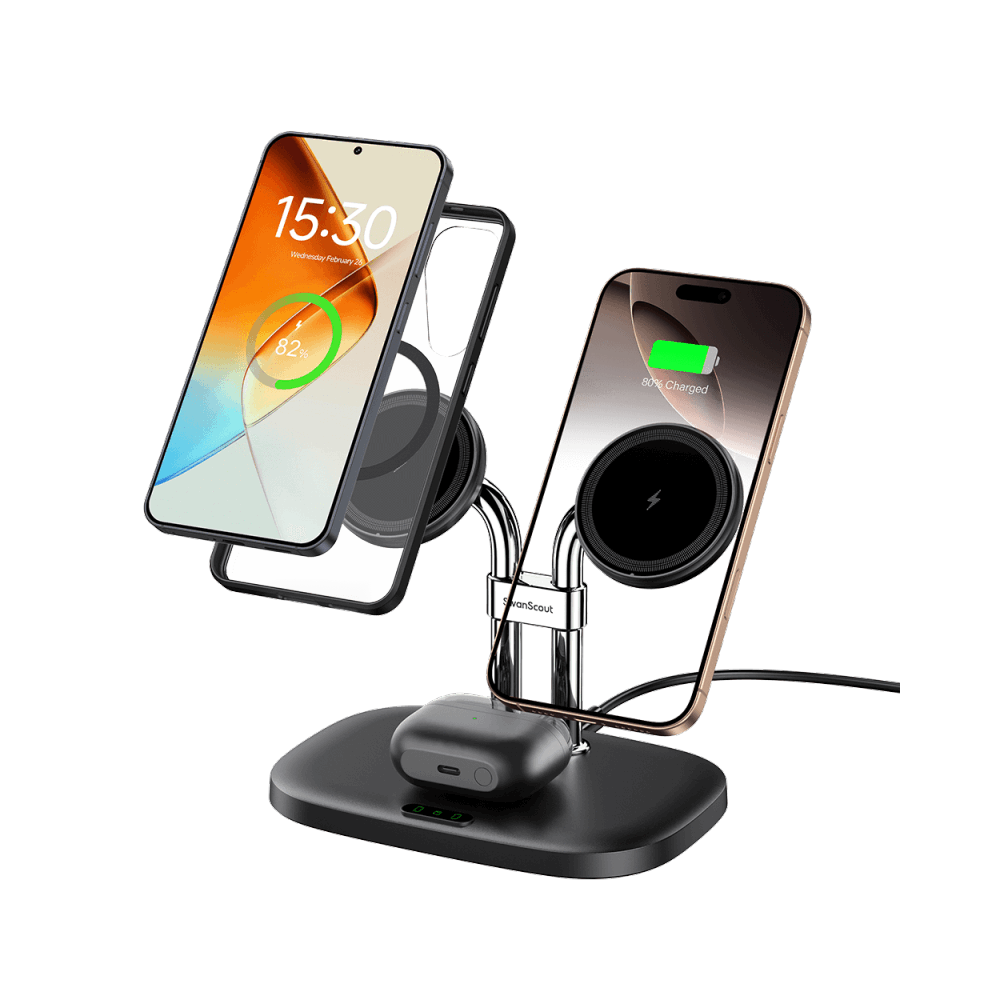 SwanScout 706SM - Dubbele magnetische oplader voor Samsung