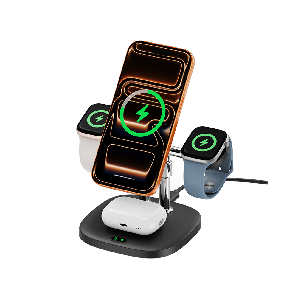 SwanScout 709M - Carregador Sem Fio Magnético 4 em 1 para Apple