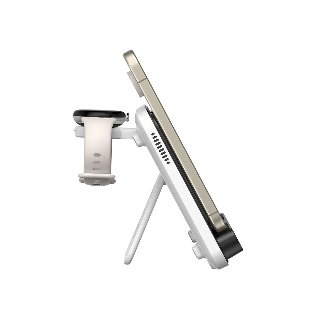 SwanScout 710G2 - Bezprzewodowa ładowarka do dwóch telefonów i jednego zegarka Google