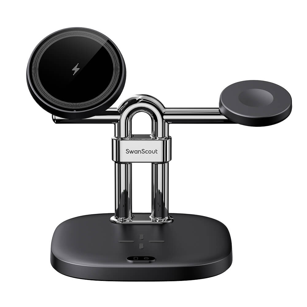 SwanScout 712M - 3 in 1 Magnetic Wireless Charging Station for Apple