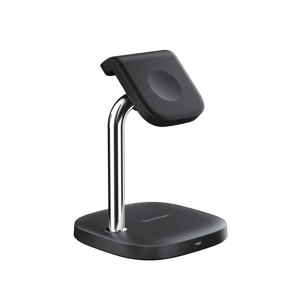 Offering fast wireless power, the SwanScout 505A serves as an elegant apple watch charging stand for everyday use.