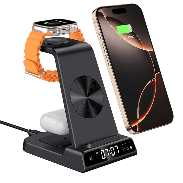 SwanScout C02 - Base de carga inalámbrica 3 en 1 para Apple