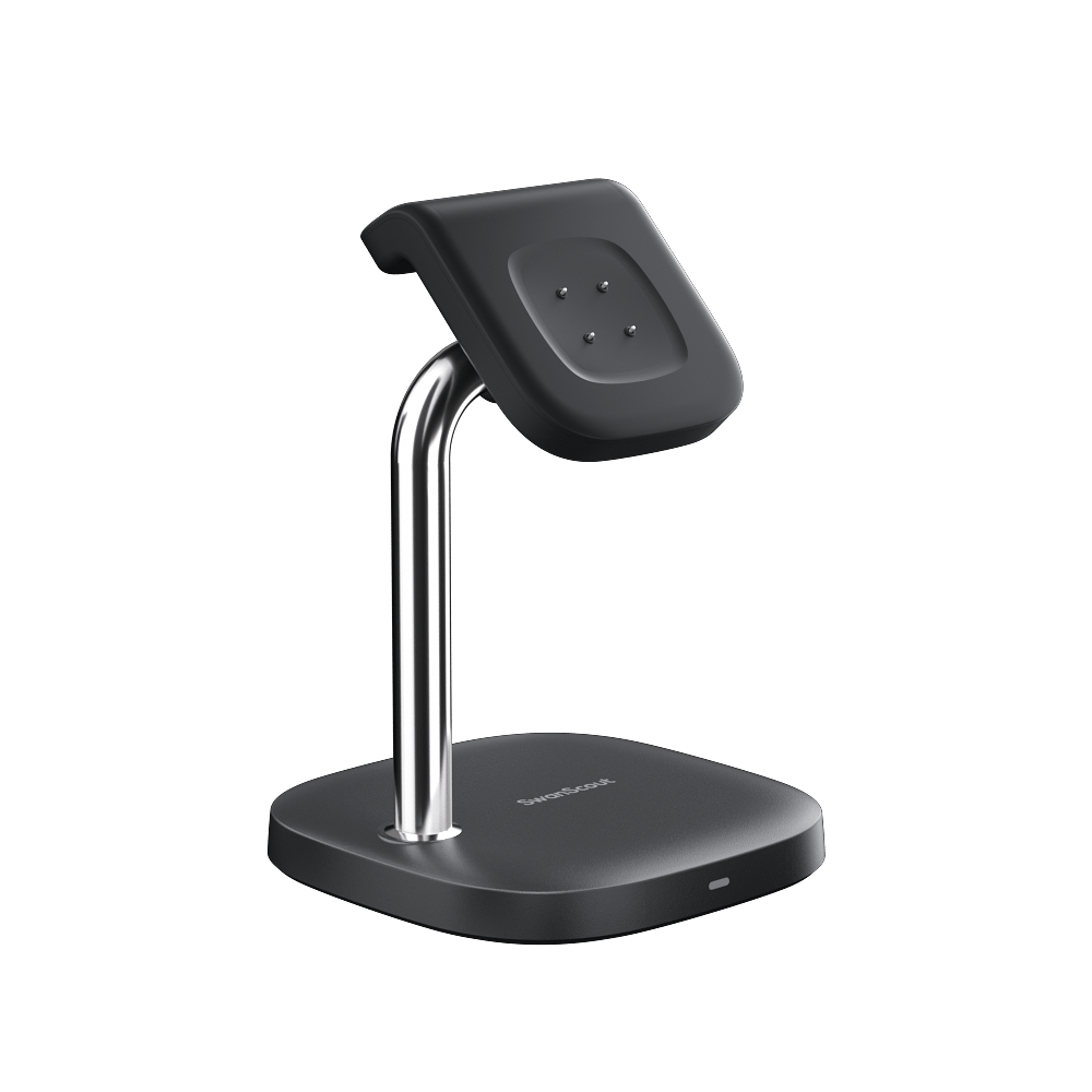 Front-left angled view of SwanScout 505FB, which charges a Fitbit Sense from 0 to 100% in 1 hour and 10 minutes