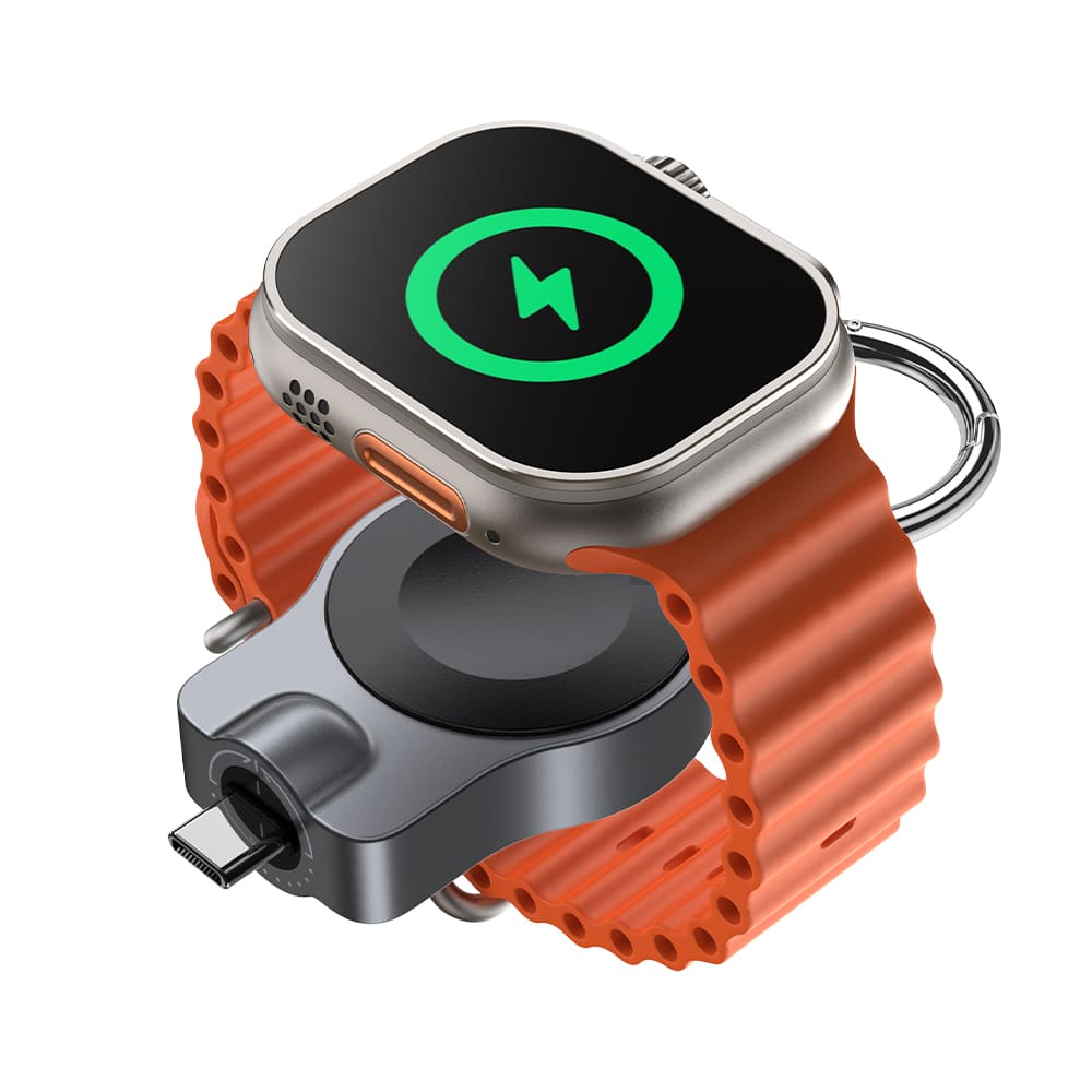 SwanScout 510A - شاحن سريع محمول لساعة آبل بتصميم USB-C دوار