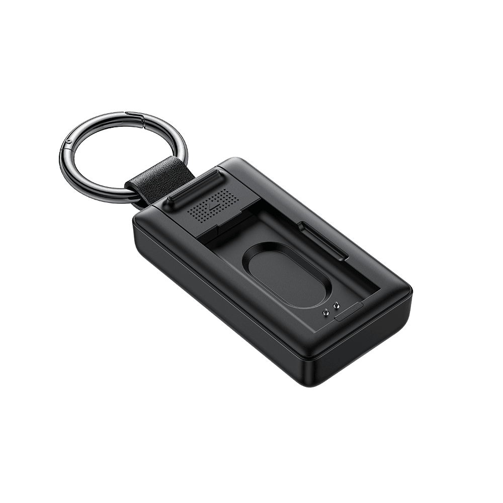 Hume Band 1.0 replacement charger open dock with two charging pins and keychain ring SwanScout 513