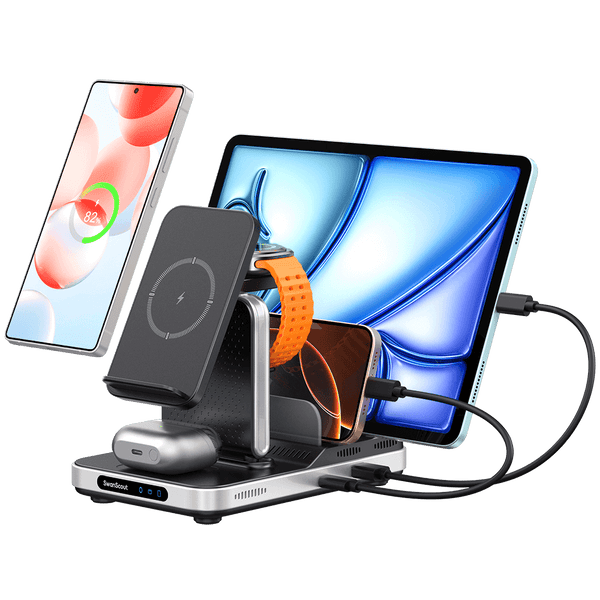 SwanScout 901S - 5 в 1 безжично зарядно за Samsung, идеално за учебни бюра