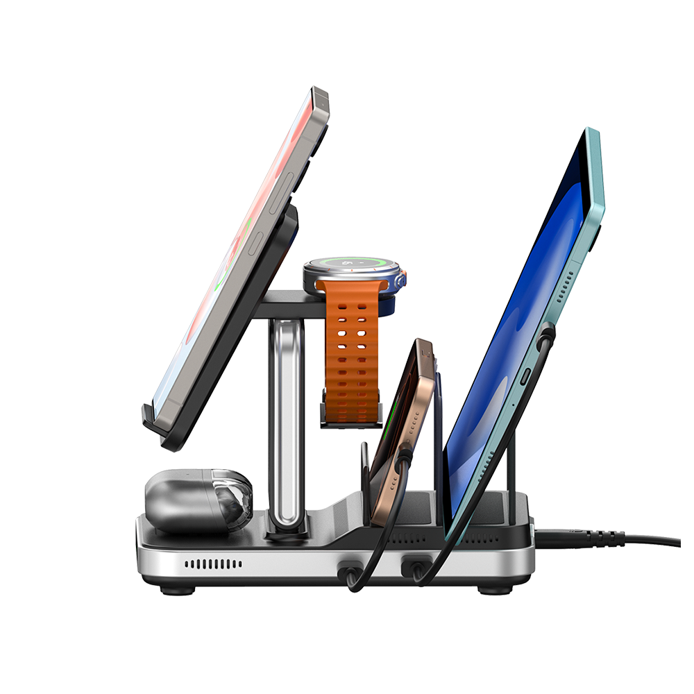 SwanScout 901S - 5 v 1 bezdrátová nabíječka pro Samsung, ideální pro studijní stoly