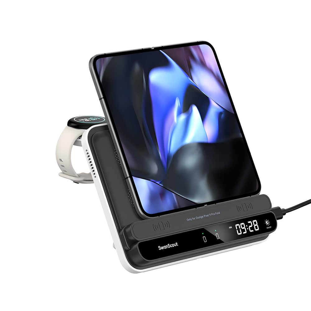 SwanScout 710FG2 – Kabelloses Ladegerät für Pixel Fold / Pixel 9 Pro Fold und Pixel Watch 2/3