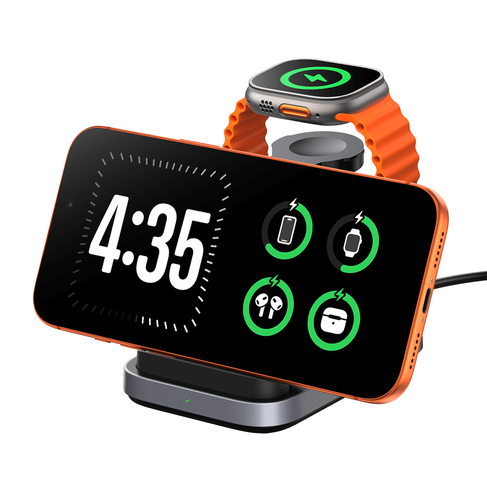 SwanScout 713A - 접이식 3-in-1 Apple 무선 충전기