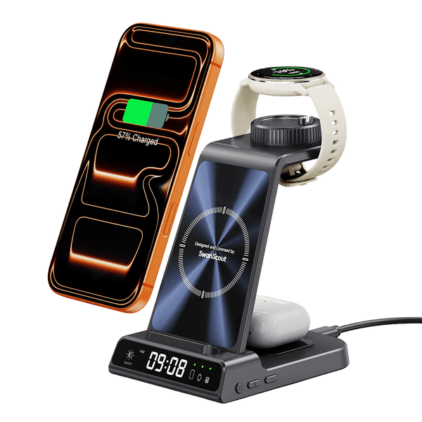 SwanScout C01GM - 3-in-1 Drahtlose Ladestation für Garmin Uhren