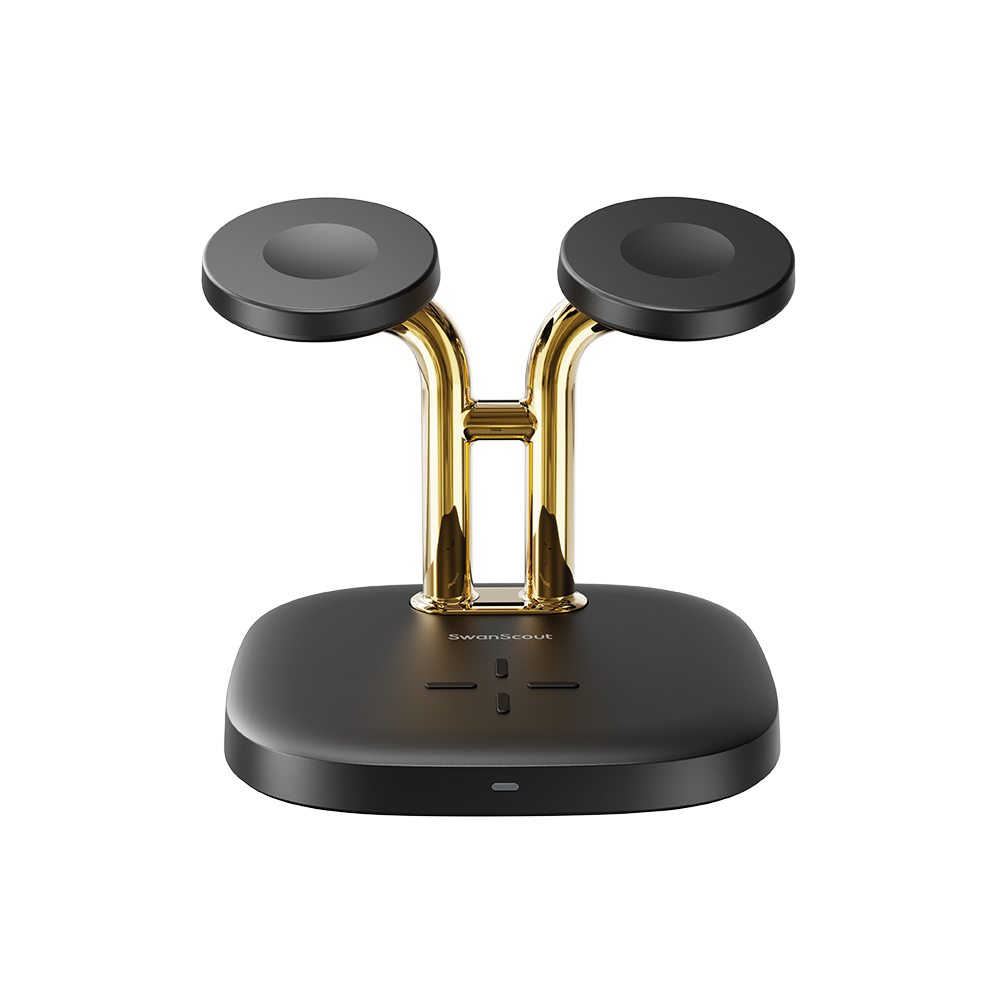 SwanScout 704A - Cargador Inalámbrico Dual para Relojes Apple